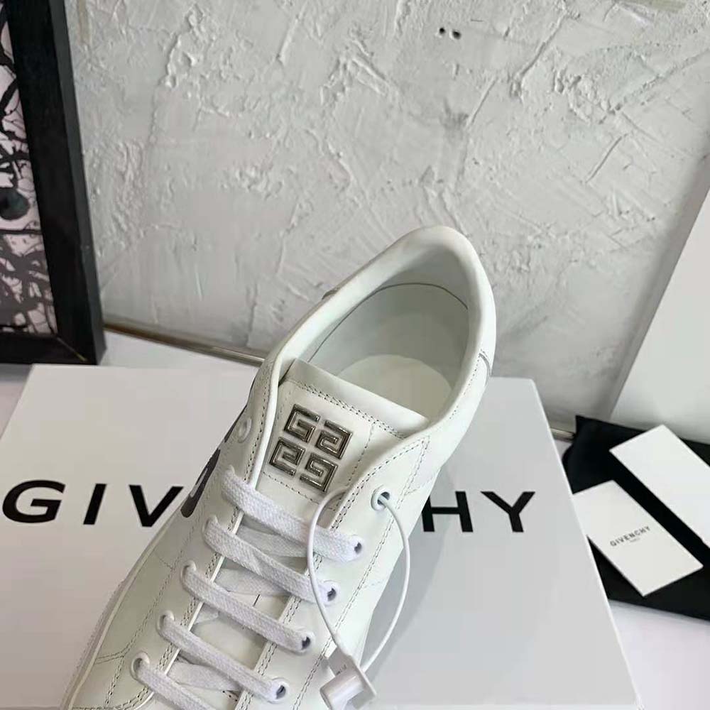 Givenchy Unisex Sneakers City Sport in Leather with Tag Effect 4G Print-Black - image 7