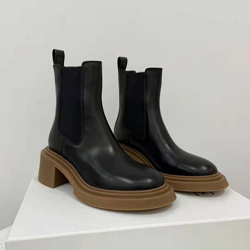 Loewe Women Chelsea Boot angled view highlighting sleek heel and silhouette
