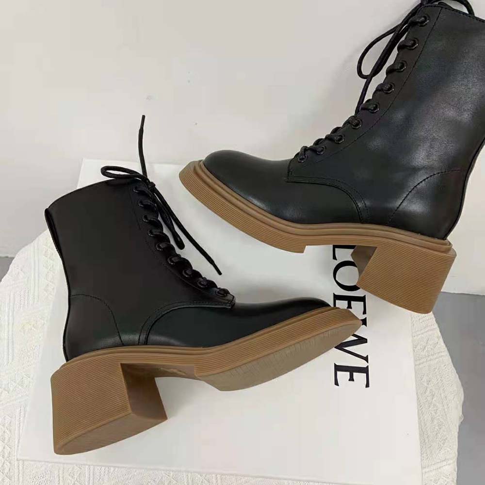 Loewe Women Combat Boot in Calfskin-Black - image 6
