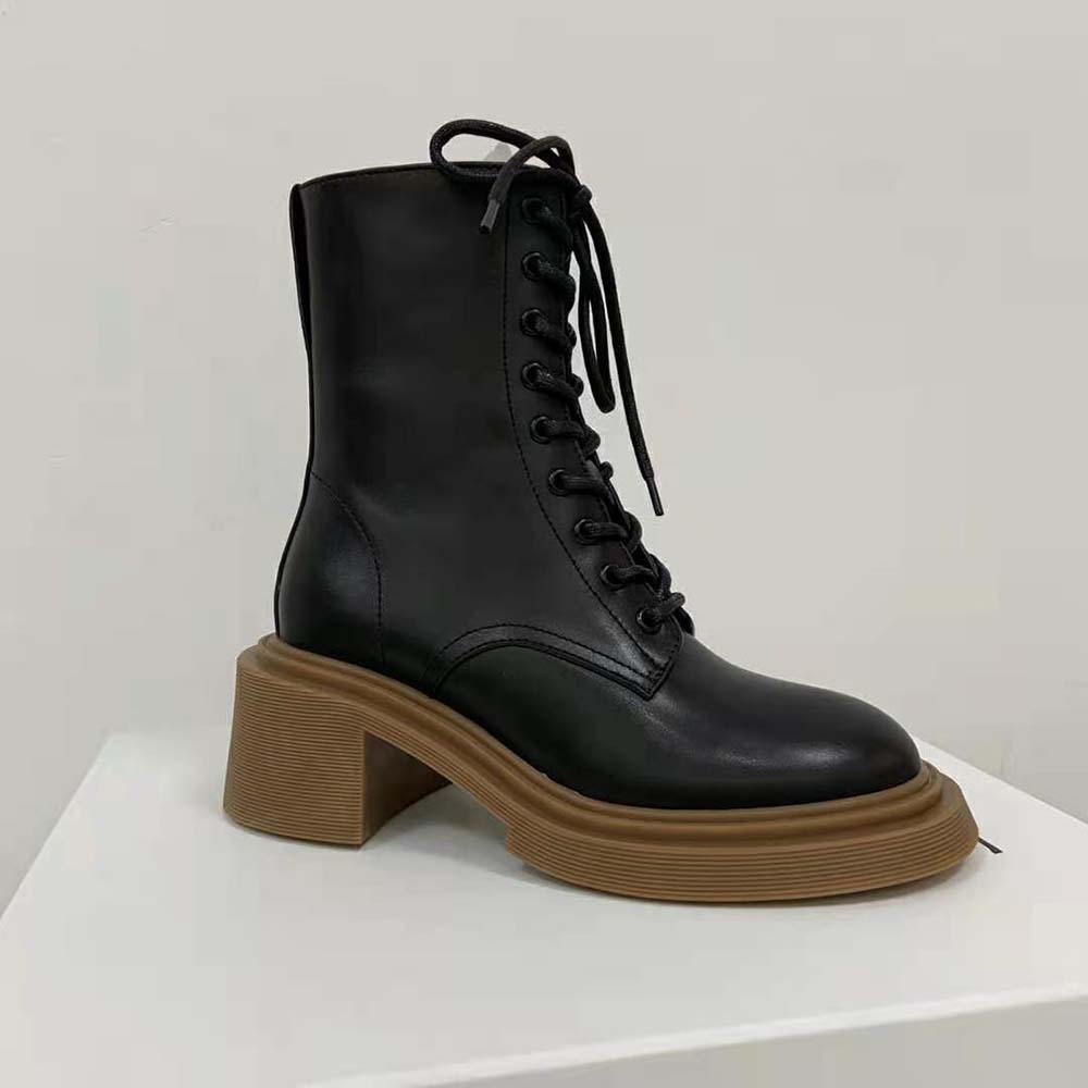 Loewe Women Combat Boot in Calfskin-Black - image 5