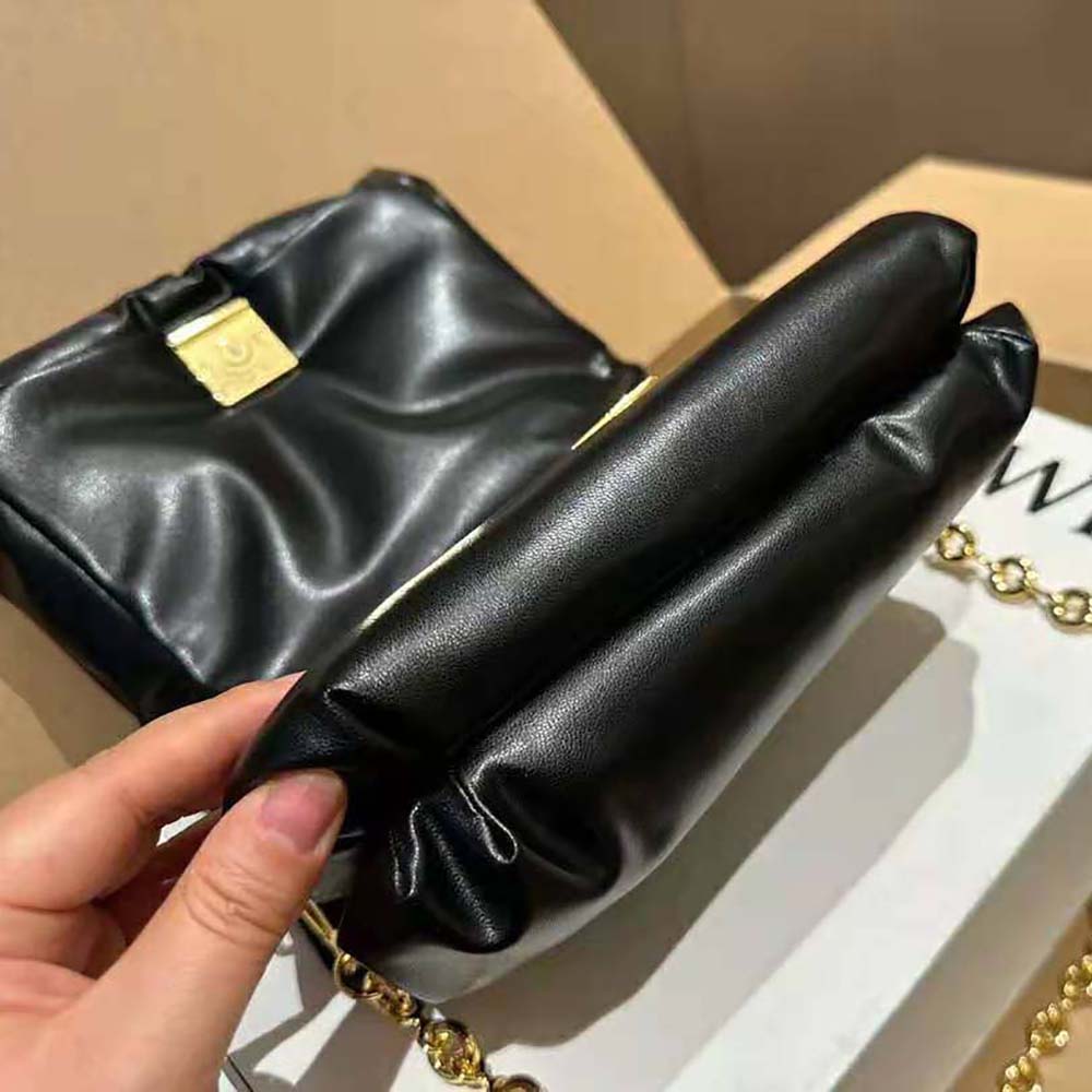 Loewe Women Puffer Goya Bag in Shiny Nappa Lambskin-Black - image 5
