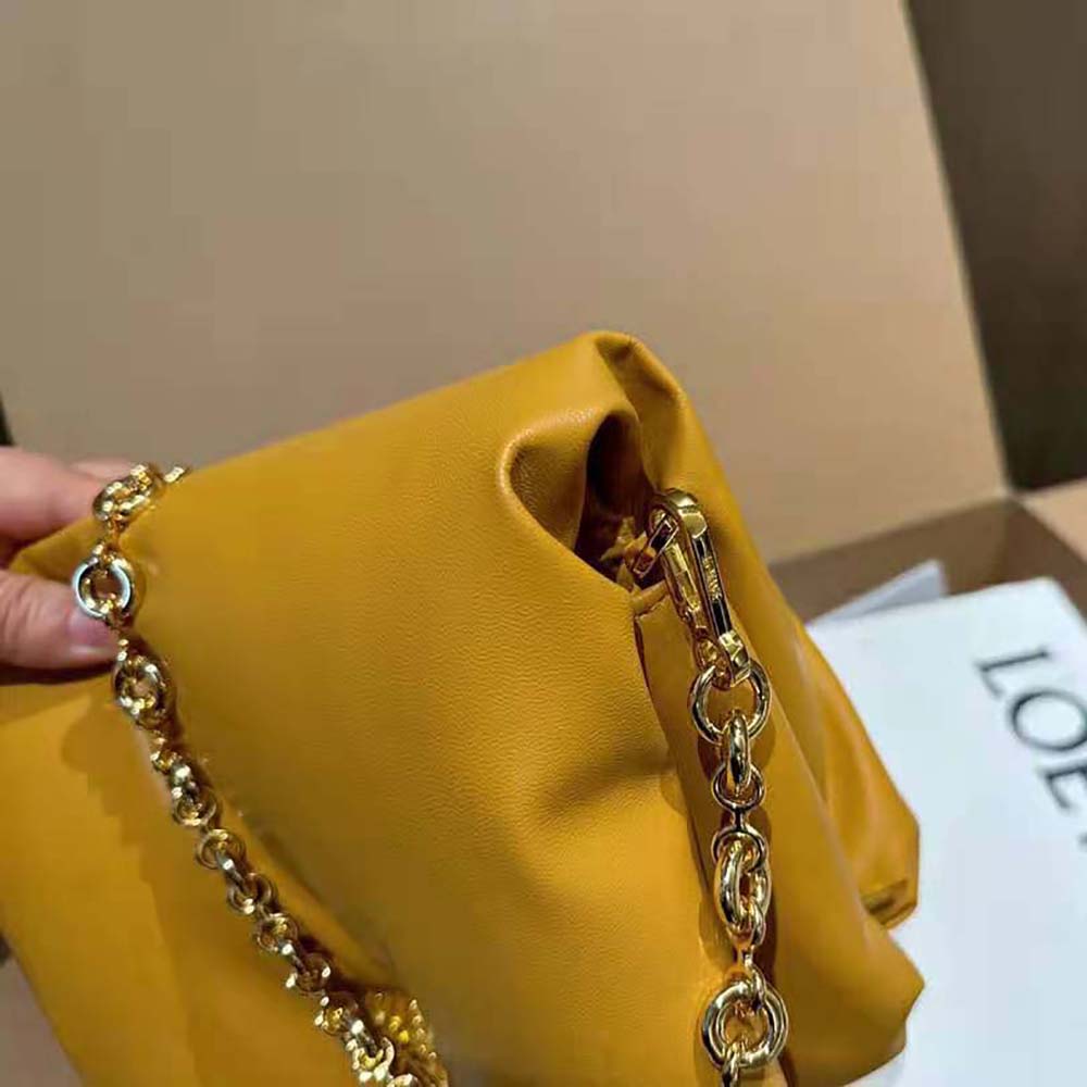 Loewe Women Puffer Goya Bag in Shiny Nappa Lambskin-Brown - image 10