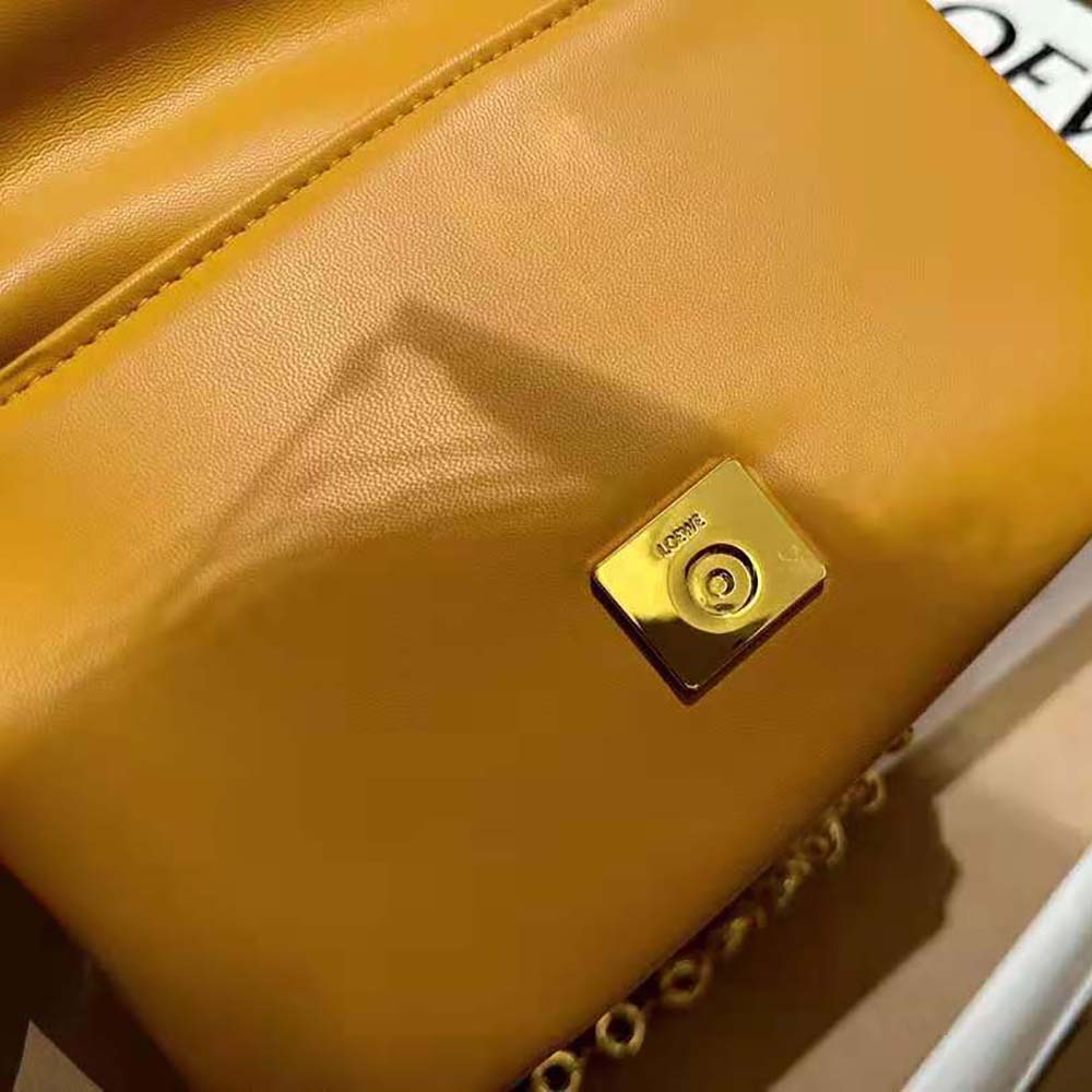Loewe Women Puffer Goya Bag in Shiny Nappa Lambskin-Brown - image 7