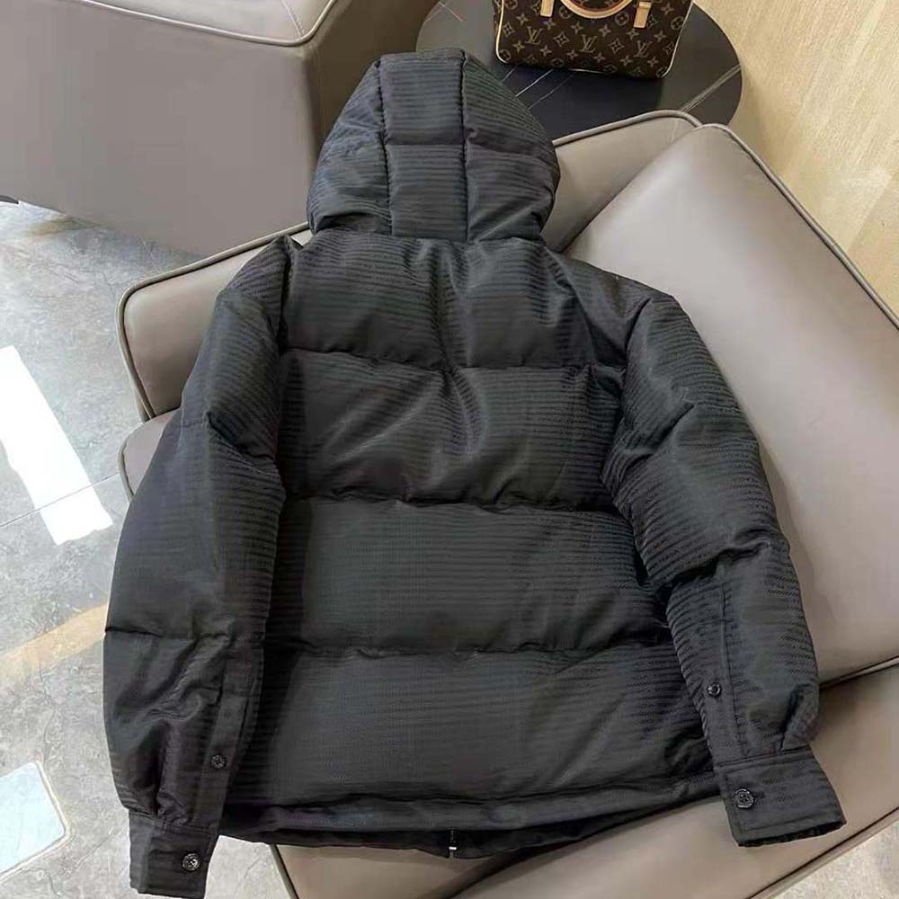 Prada Men Re-Nylon Hooded Down Jacket-Black - image 5