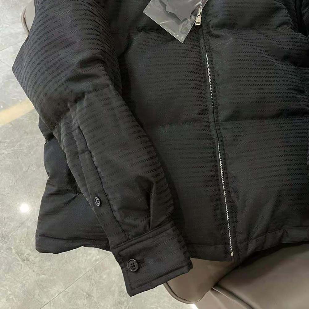 Prada Men Re-Nylon Hooded Down Jacket-Black - image 9