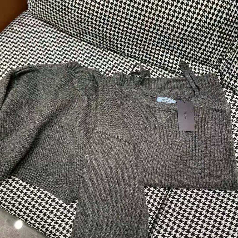 Prada Women Cashmere and Wool Sweater-Silver - image 8