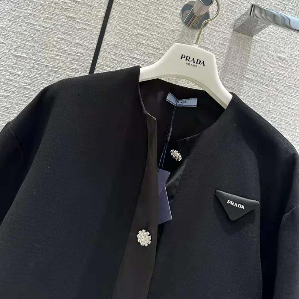 Prada Women Kid Mohair Jacket-Black - image 5