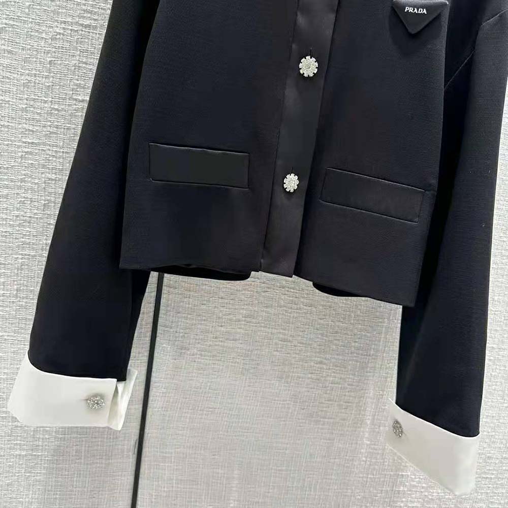 Prada Women Kid Mohair Jacket-Black - image 7