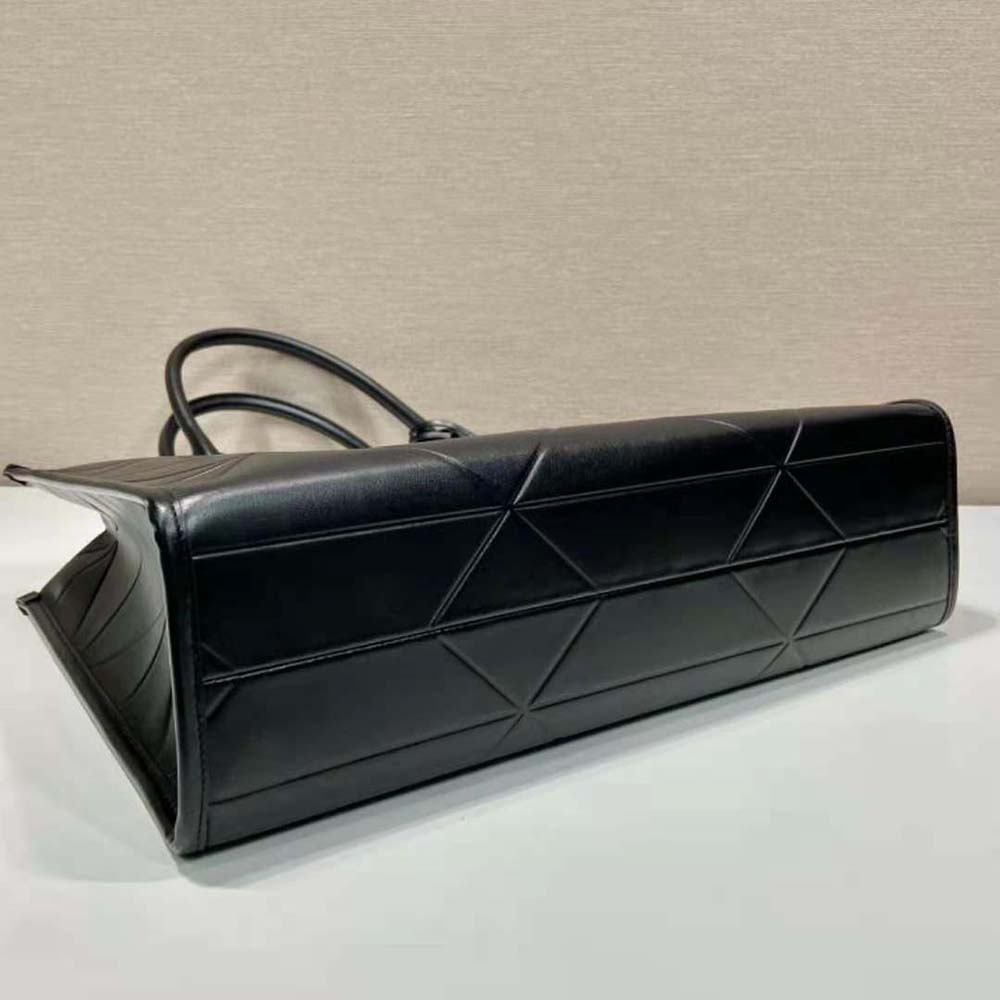 Prada Women Large Leather Handbag-Black - image 6