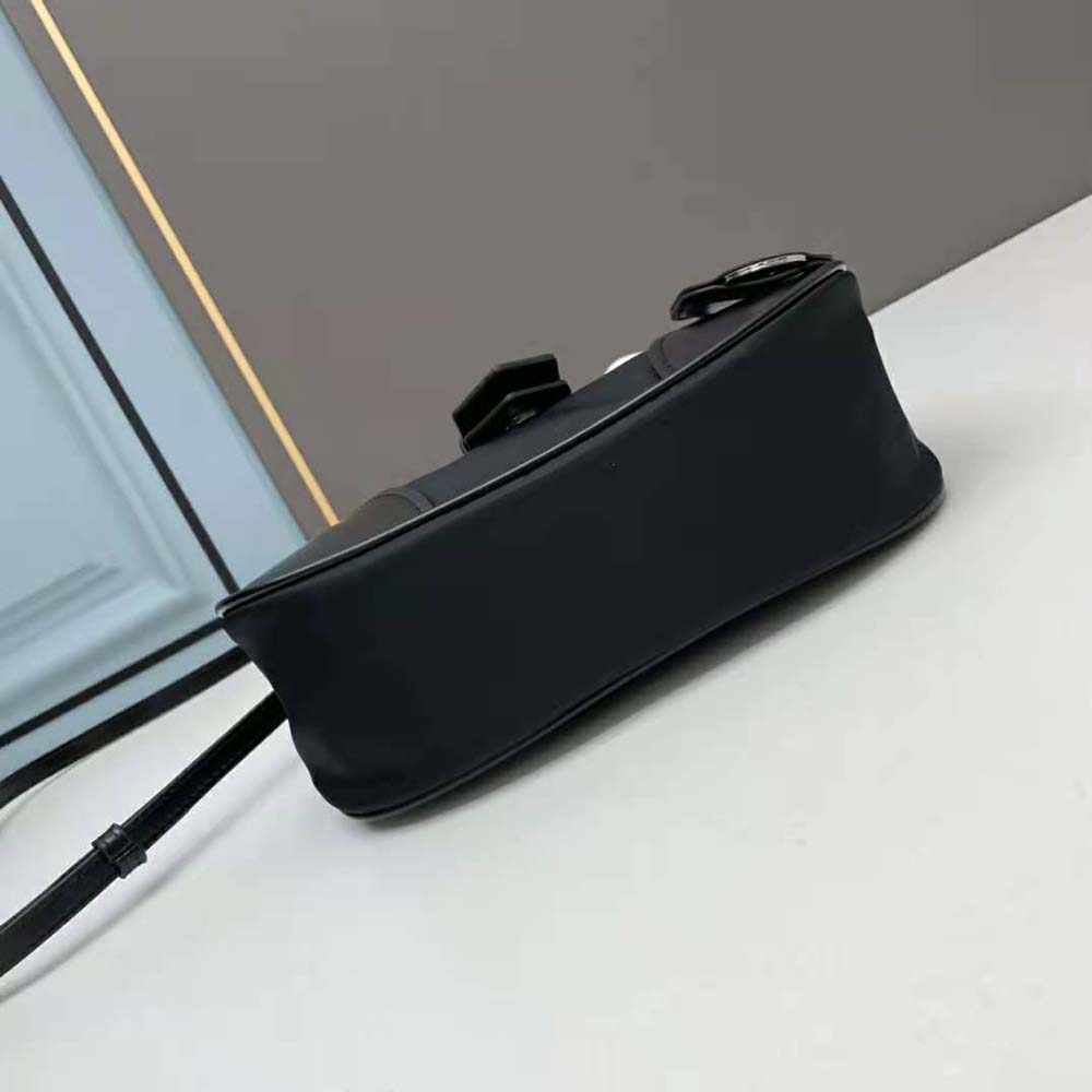 Prada Women Moon Re-Nylon and Leather Bag-Black - image 5