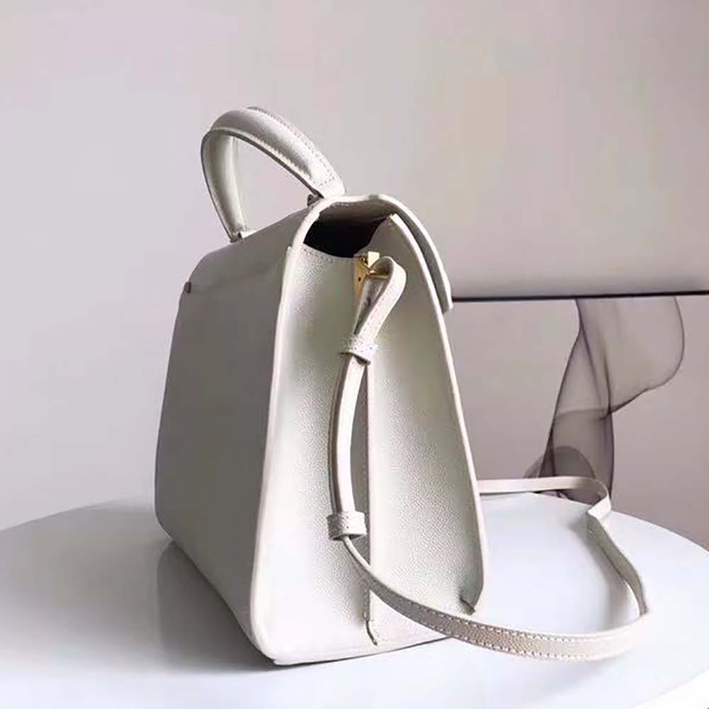 Saint Laurent YSL Women Cassandra Medium Top Handle Bag in Box Saint Laurent Leather-White - image 5