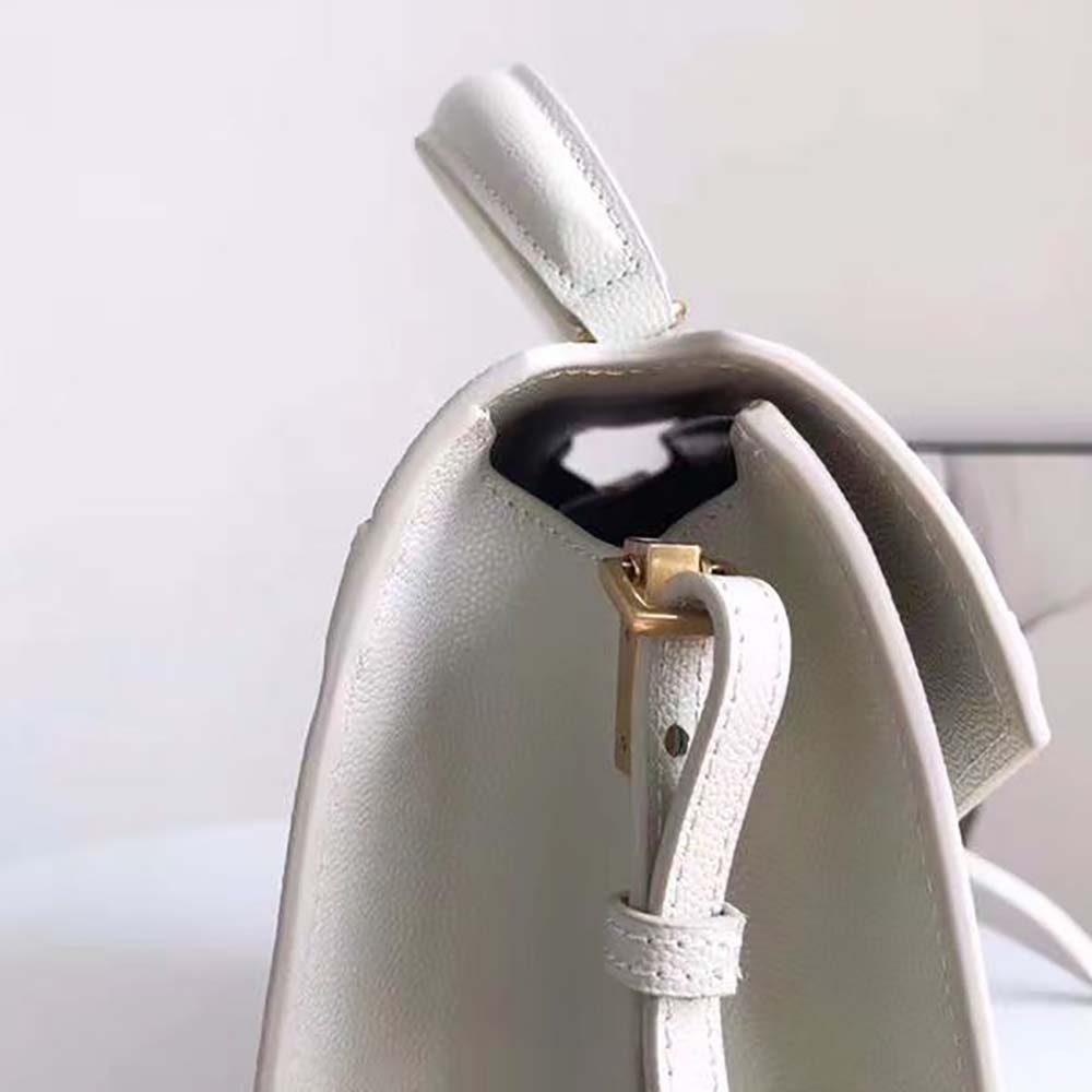 Saint Laurent YSL Women Cassandra Medium Top Handle Bag in Box Saint Laurent Leather-White - image 6