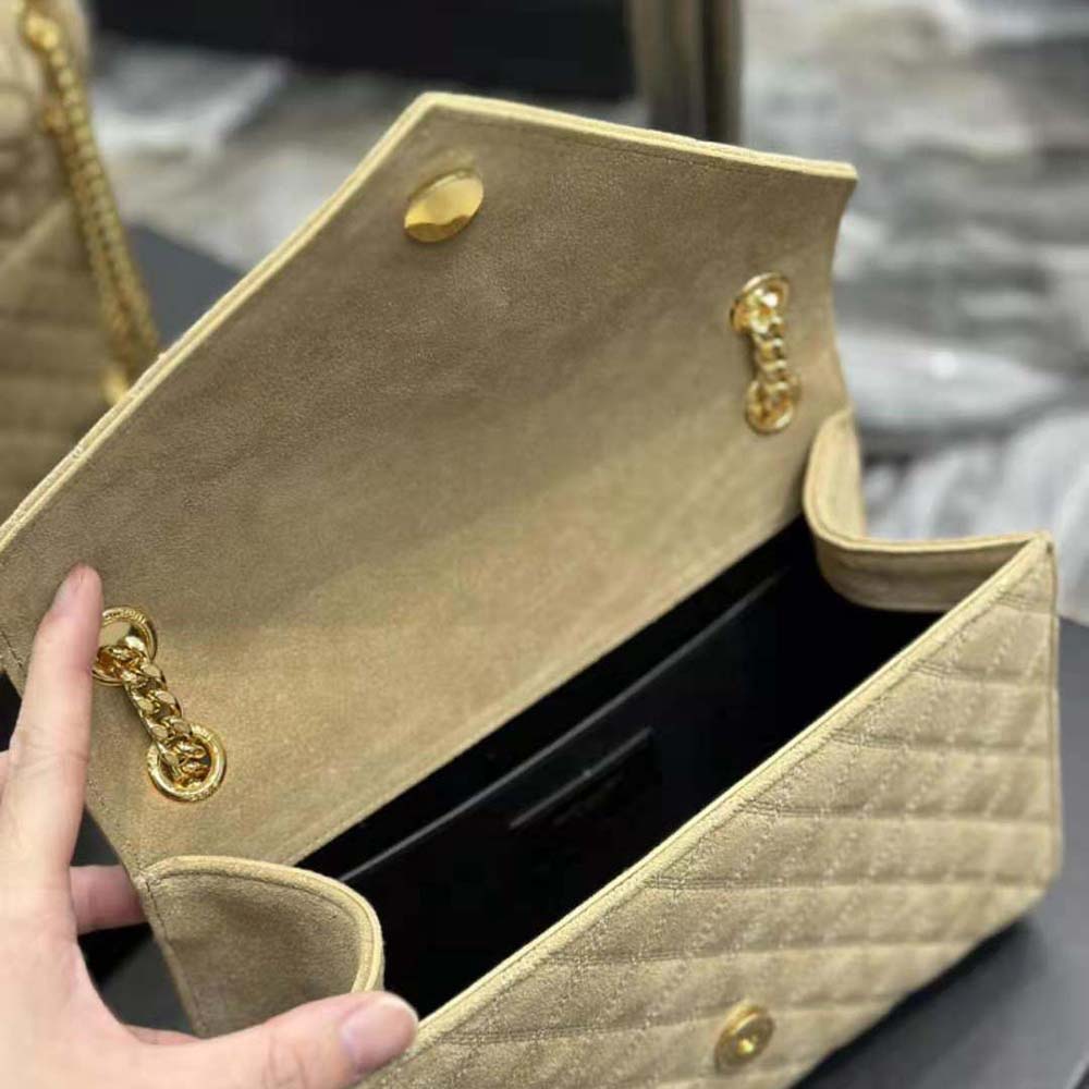 Saint Laurent YSL Women Envelope Medium Chain Bag in Mix Matelassé Corduroy - image 10