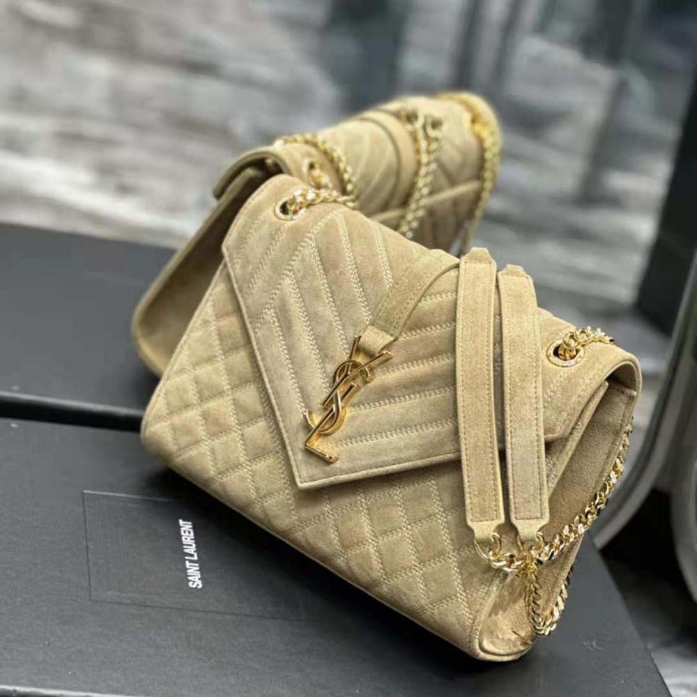 Saint Laurent YSL Women Envelope Medium Chain Bag in Mix Matelassé Corduroy - image 5