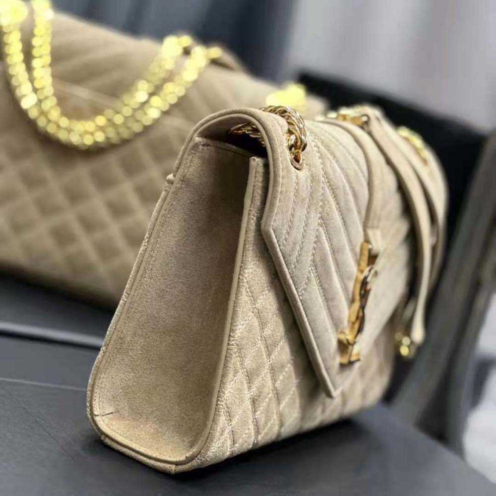 Saint Laurent YSL Women Envelope Medium Chain Bag in Mix Matelassé Corduroy - image 8