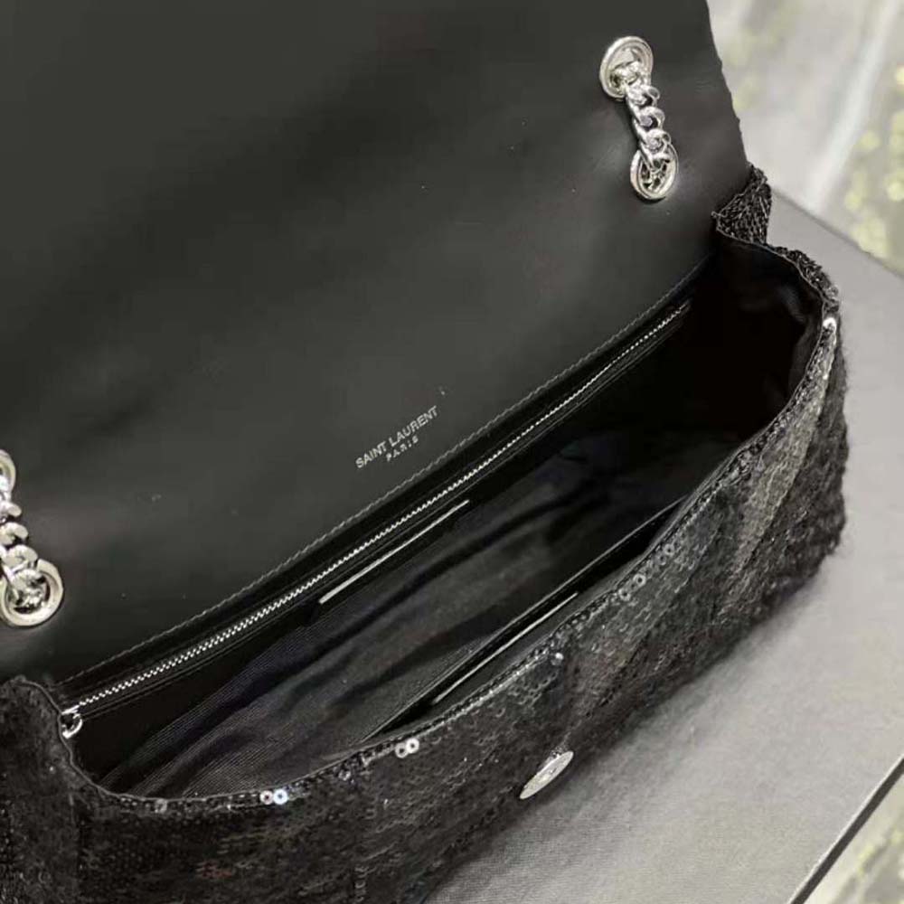 Saint Laurent YSL Women Jamie Medium Chain Bag “Carré Rive Gauche” in Sequins and Sequined Tweed - image 10