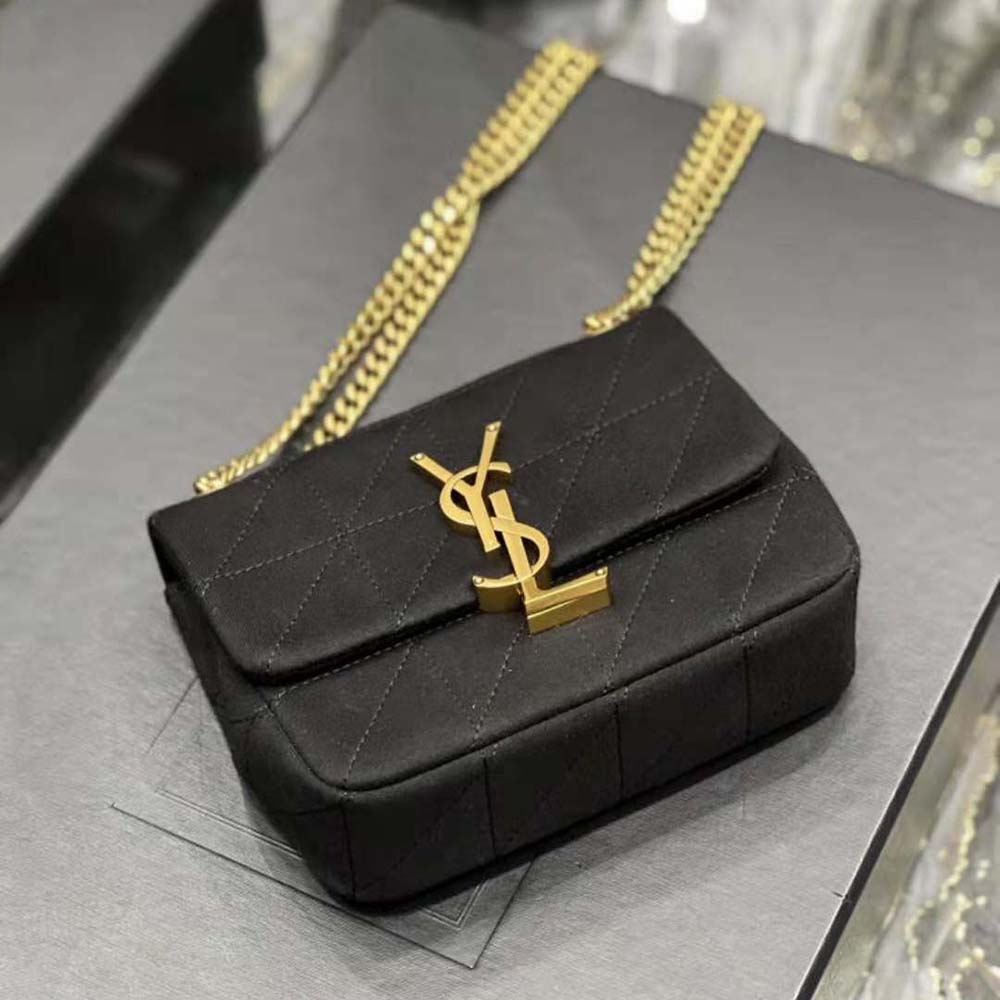Saint Laurent YSL Women Jamie Mini Chain Bag Carré Rive Gauche in Jersey - image 6