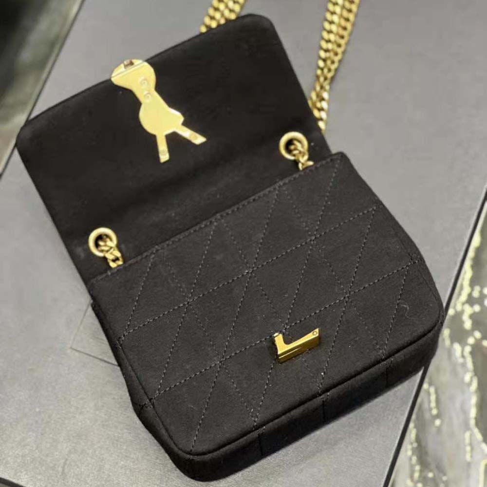 Saint Laurent YSL Women Jamie Mini Chain Bag Carré Rive Gauche in Jersey - image 8