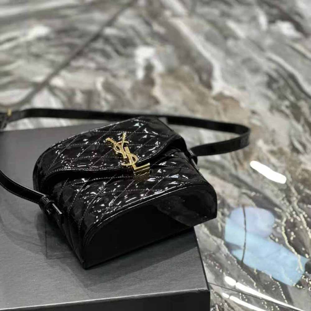 Saint Laurent YSL Women June Box Bag in Quilted Patent Leather - image 5