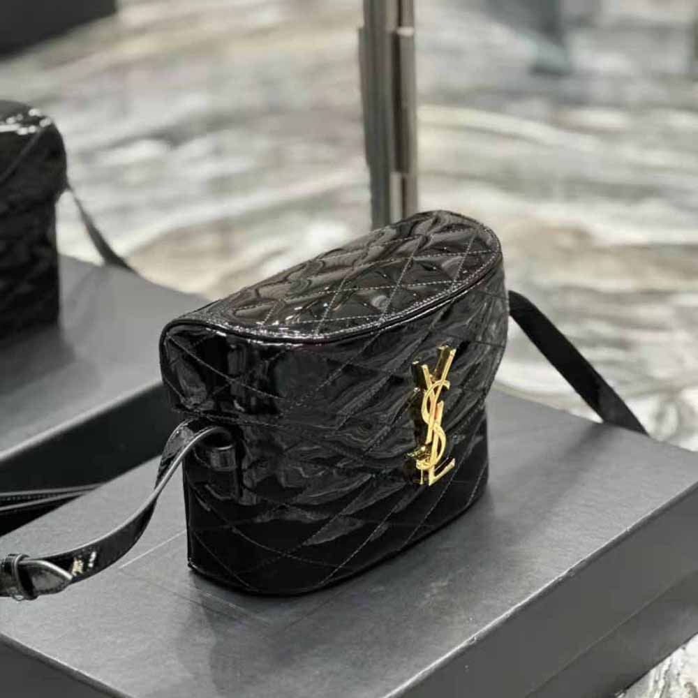 Saint Laurent YSL Women June Box Bag in Quilted Patent Leather - image 4