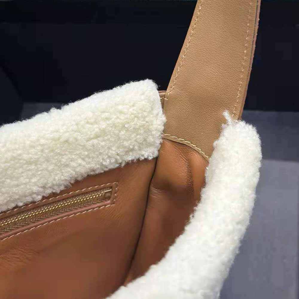 Saint Laurent YSL Women Le 5 à 7 Hobo Bag in Suede and Shearling - image 10