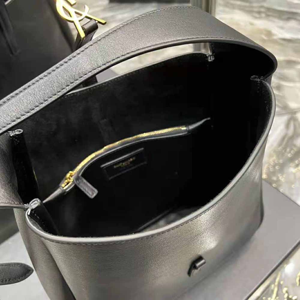 Saint Laurent YSL Women Le 5 à 7 Soft Small Hobo Bag in Smooth Leather-Black - image 10