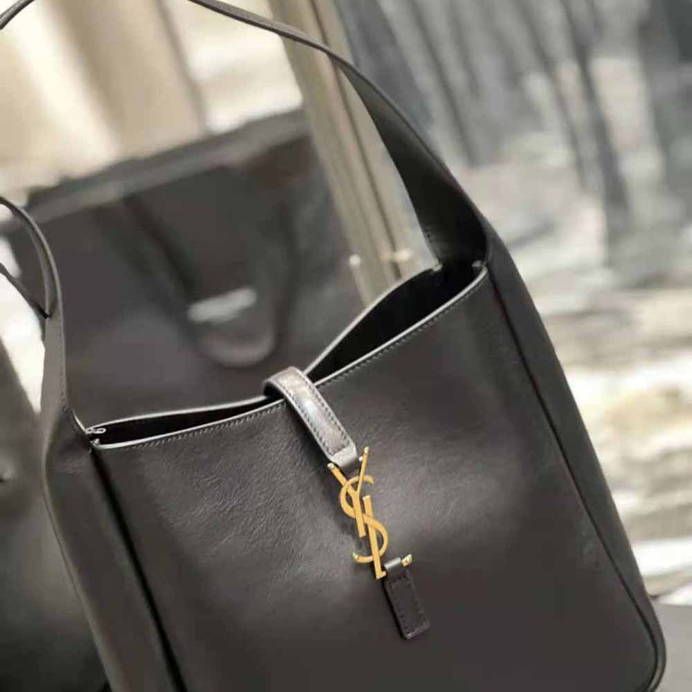 Saint Laurent YSL Women Le 5 à 7 Soft Small Hobo Bag in Smooth Leather-Black - image 9