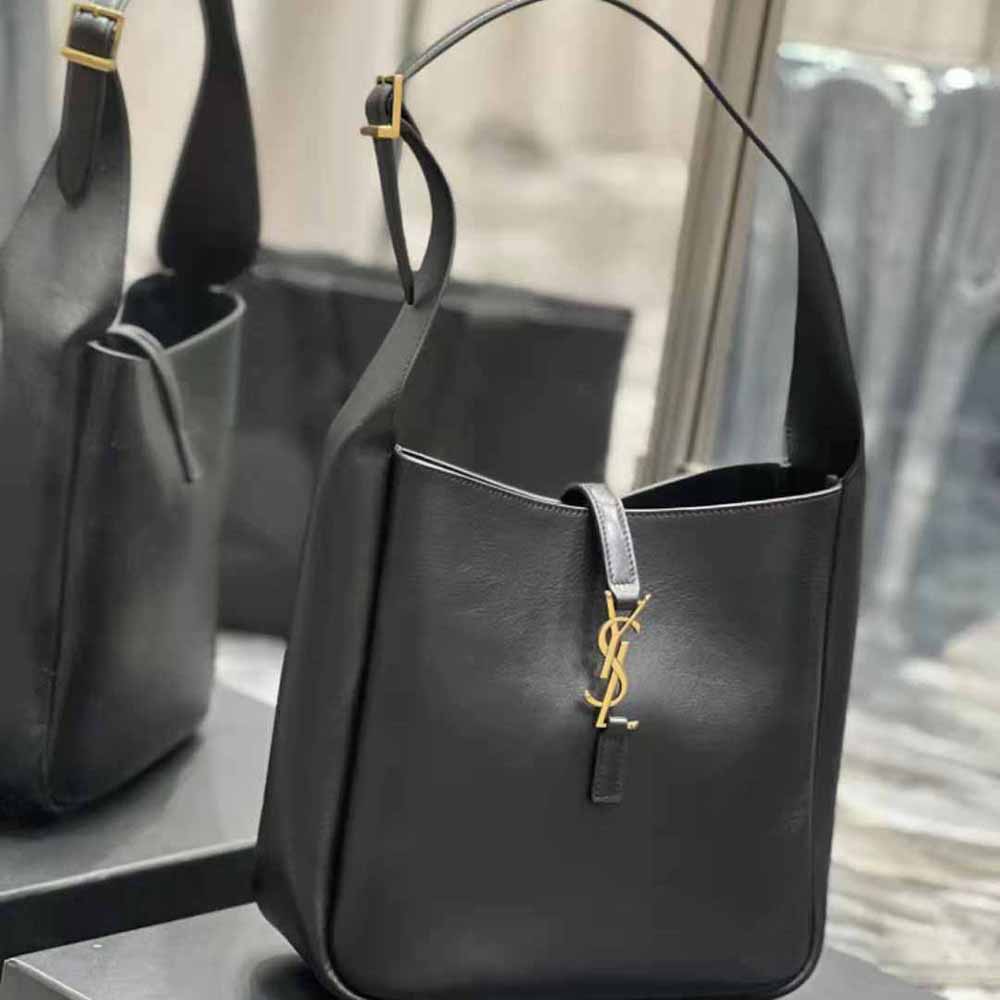 Saint Laurent YSL Women Le 5 à 7 Soft Small Hobo Bag in Smooth Leather-Black - image 5