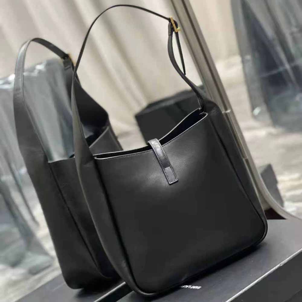 Saint Laurent YSL Women Le 5 à 7 Soft Small Hobo Bag in Smooth Leather-Black - image 4