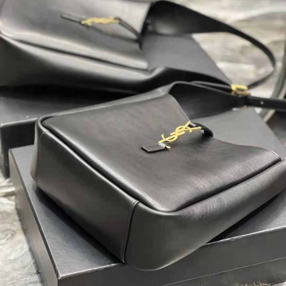 Saint Laurent YSL Women Le 5 à 7 Soft Small Hobo Bag in Smooth Leather-Black - image 7