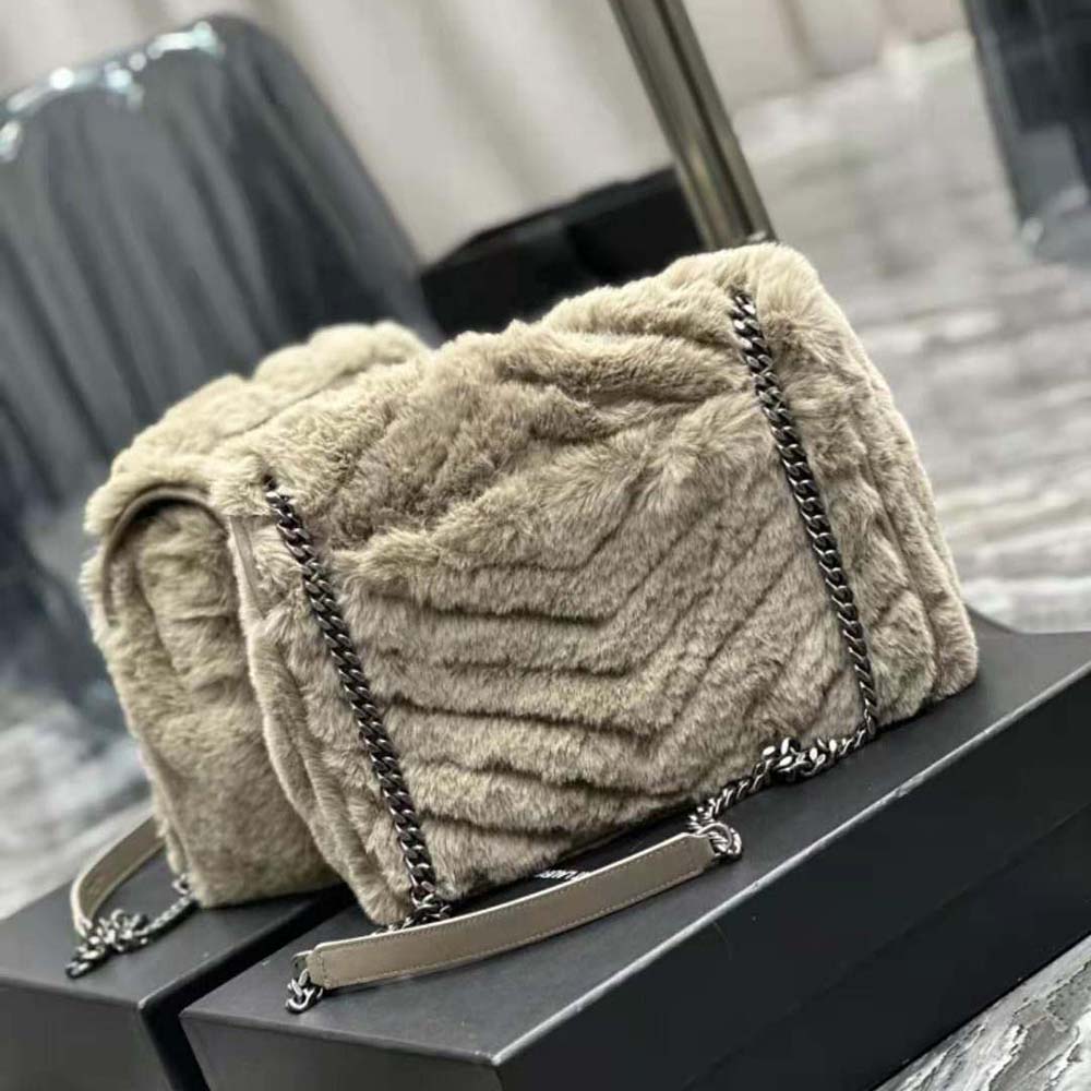 Saint Laurent YSL Women Niki Medium Chain Bag in Shearling - image 4