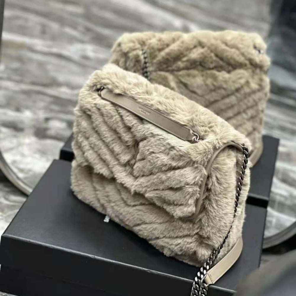 Saint Laurent YSL Women Niki Medium Chain Bag in Shearling - image 5