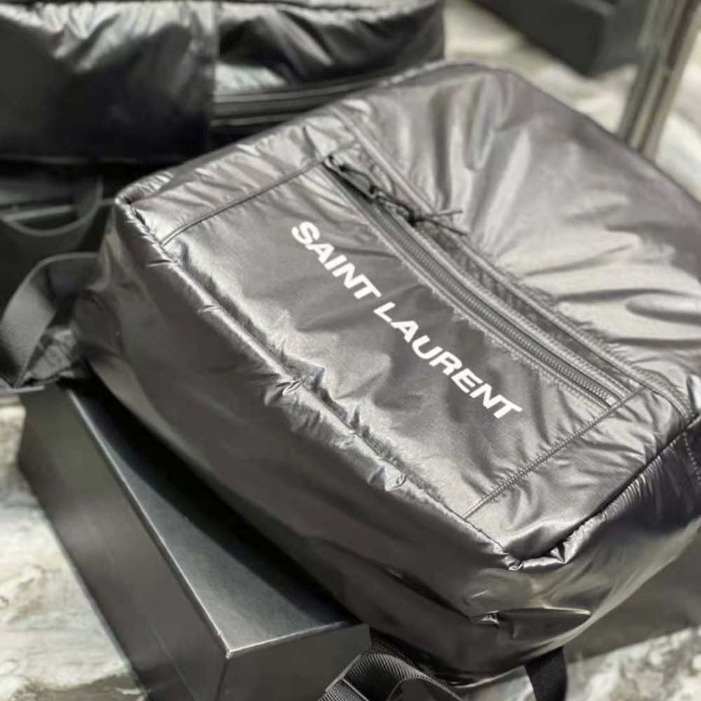 Saint Laurent YSL Women Nuxx Backpack in Nylon-Black - image 7