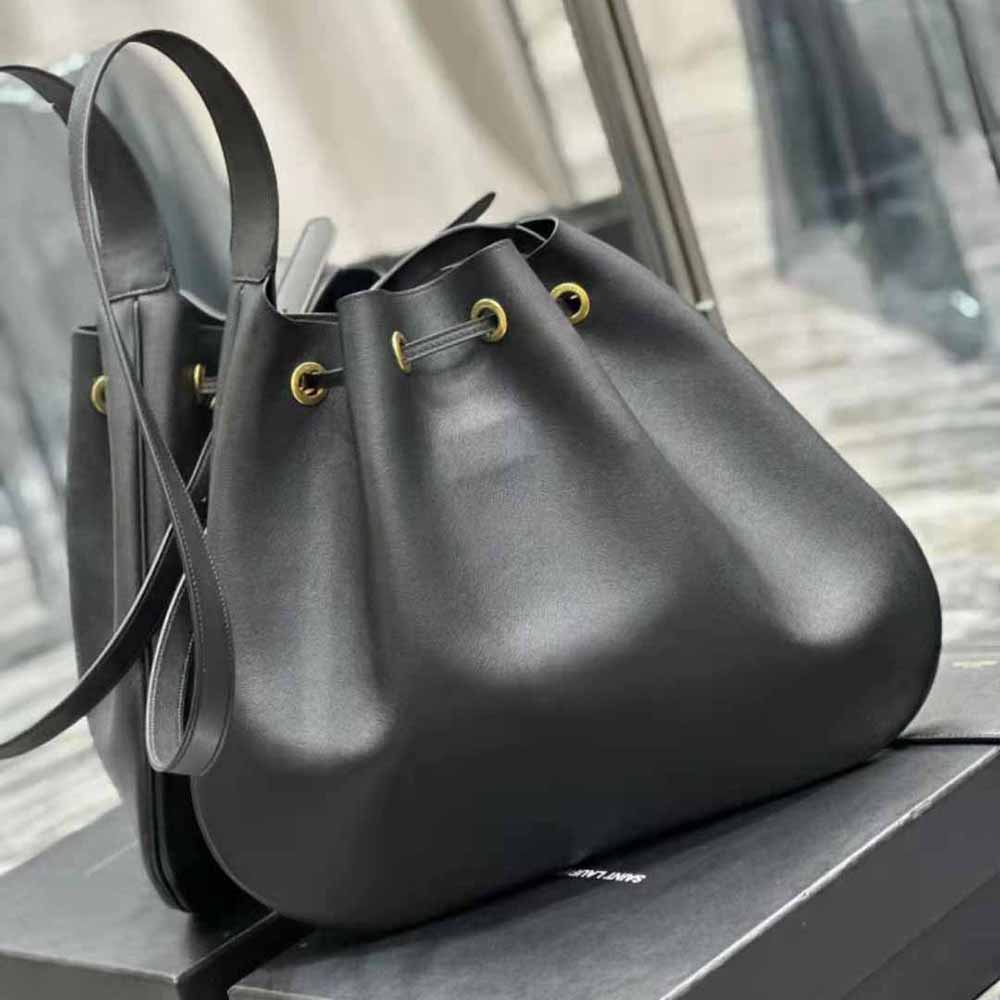 Saint Laurent YSL Women Paris Vii Large Flat Hobo Bag in Crocodile-Embossed Leather - image 4