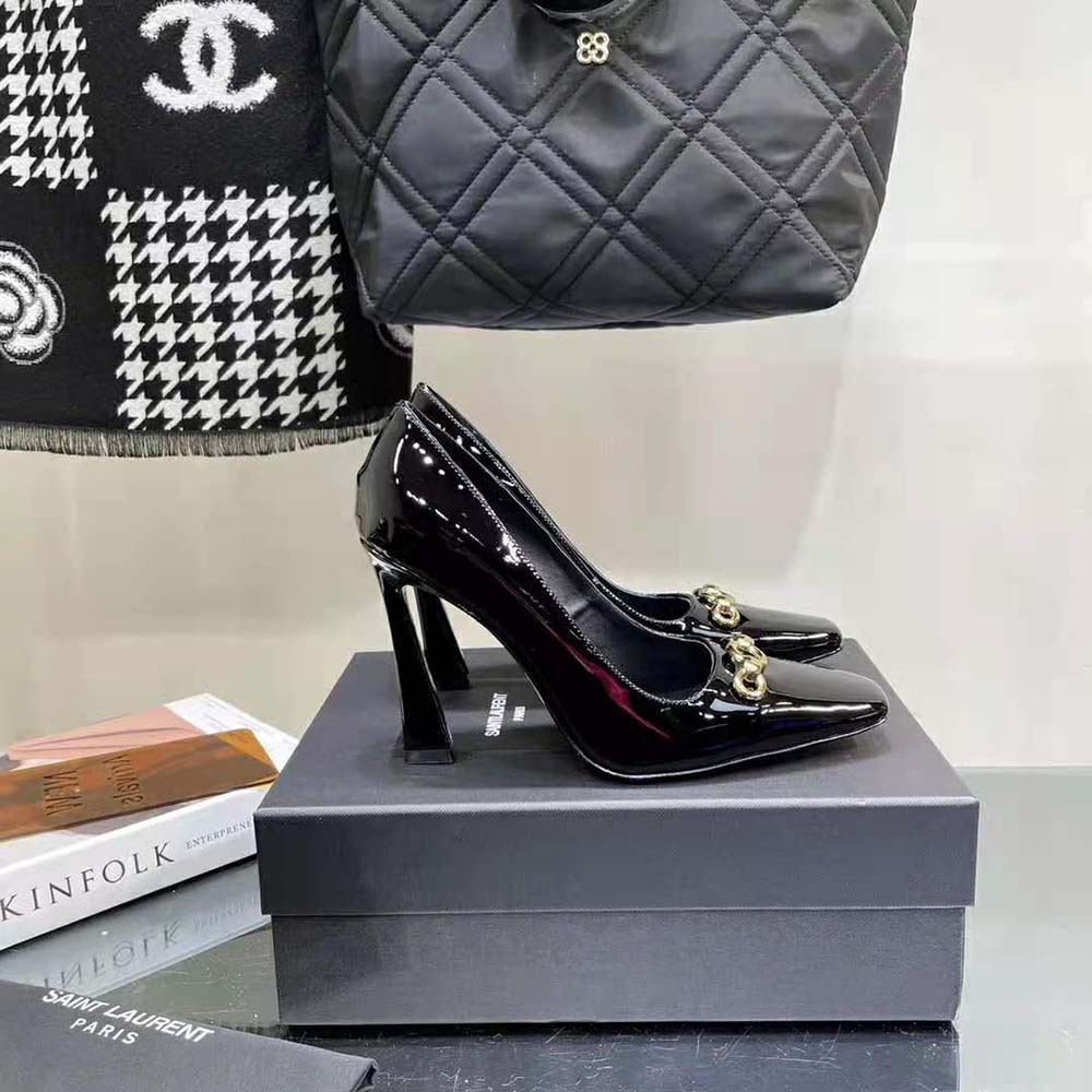 Saint Laurent YSL Women Silvana Pumps in Patent Leather-Black - image 8