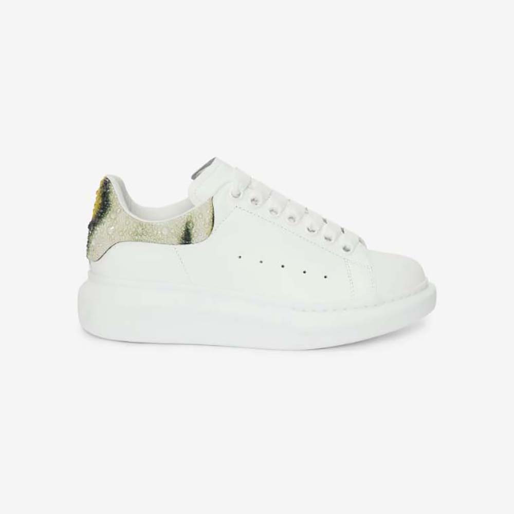 Alexander Mcqueen Women Oversized Sneaker in White/Yellow/Black