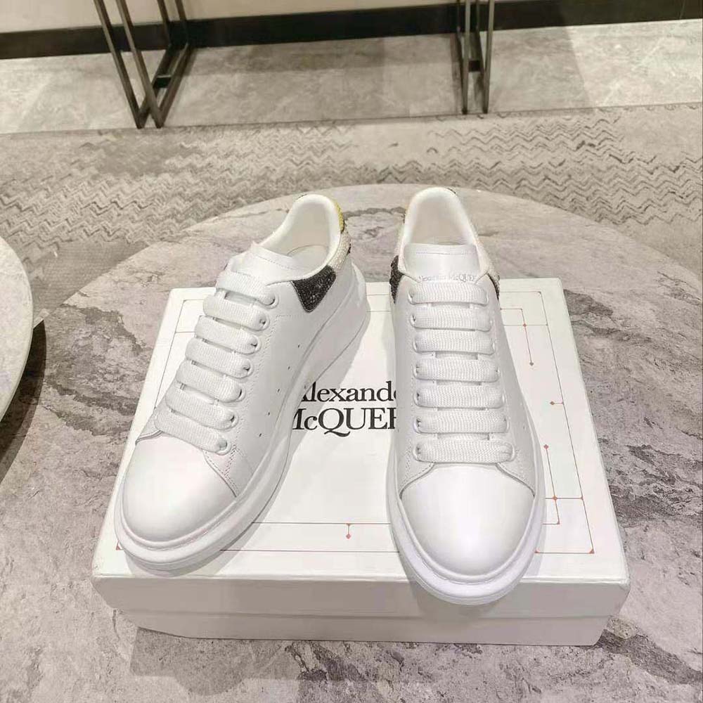 Top view showing lace-up closure on Alexander Mcqueen Women Oversized Sneaker