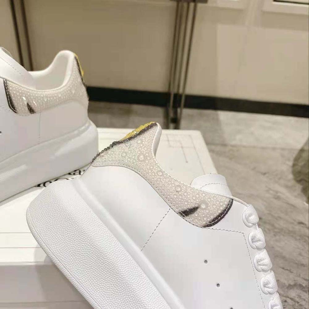 Alexander Mcqueen Women Oversized Sneaker in White/Yellow/Black - image 8