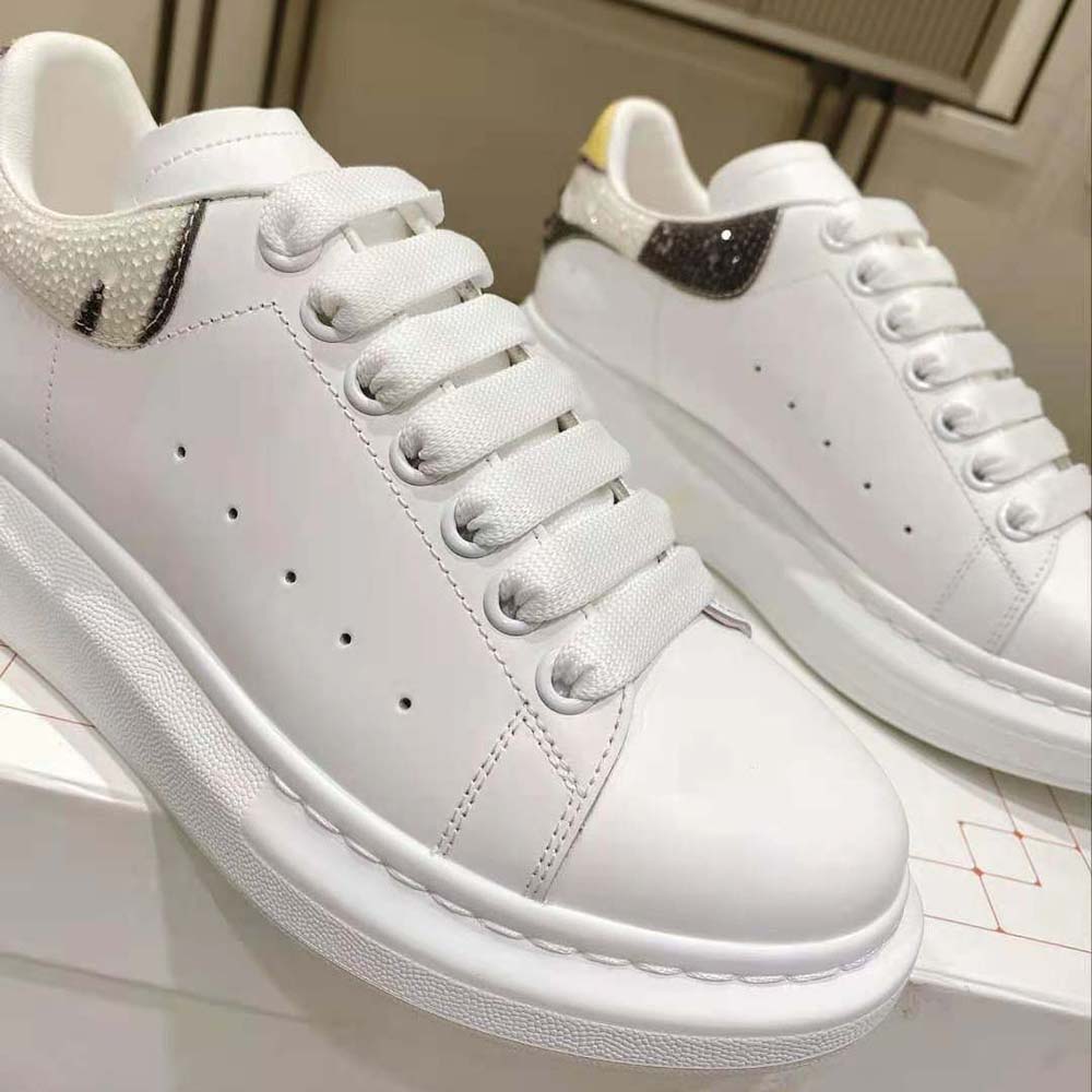Alexander Mcqueen Women Oversized Sneaker in White/Yellow/Black - image 6