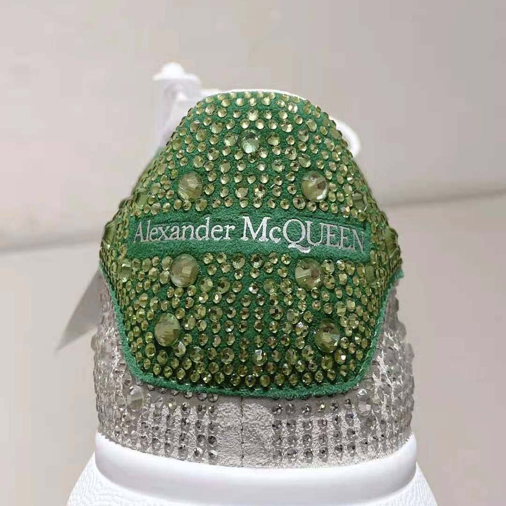 Alexander Mcqueen Women Oversized Sneaker in White/Acid Green - image 10