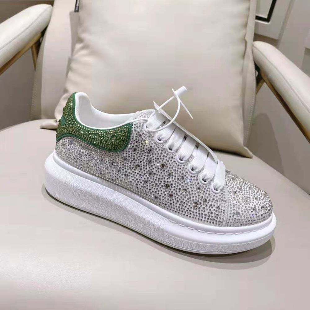 Alexander Mcqueen Women Oversized Sneaker in White/Acid Green - image 5