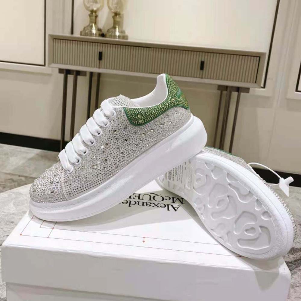 Alexander Mcqueen Women Oversized Sneaker in White/Acid Green - image 4