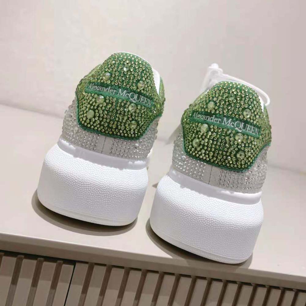 Alexander Mcqueen Women Oversized Sneaker in White/Acid Green - image 7