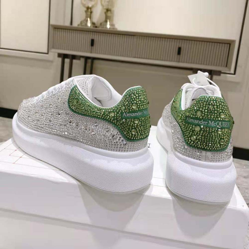 Alexander Mcqueen Women Oversized Sneaker in White/Acid Green - image 6