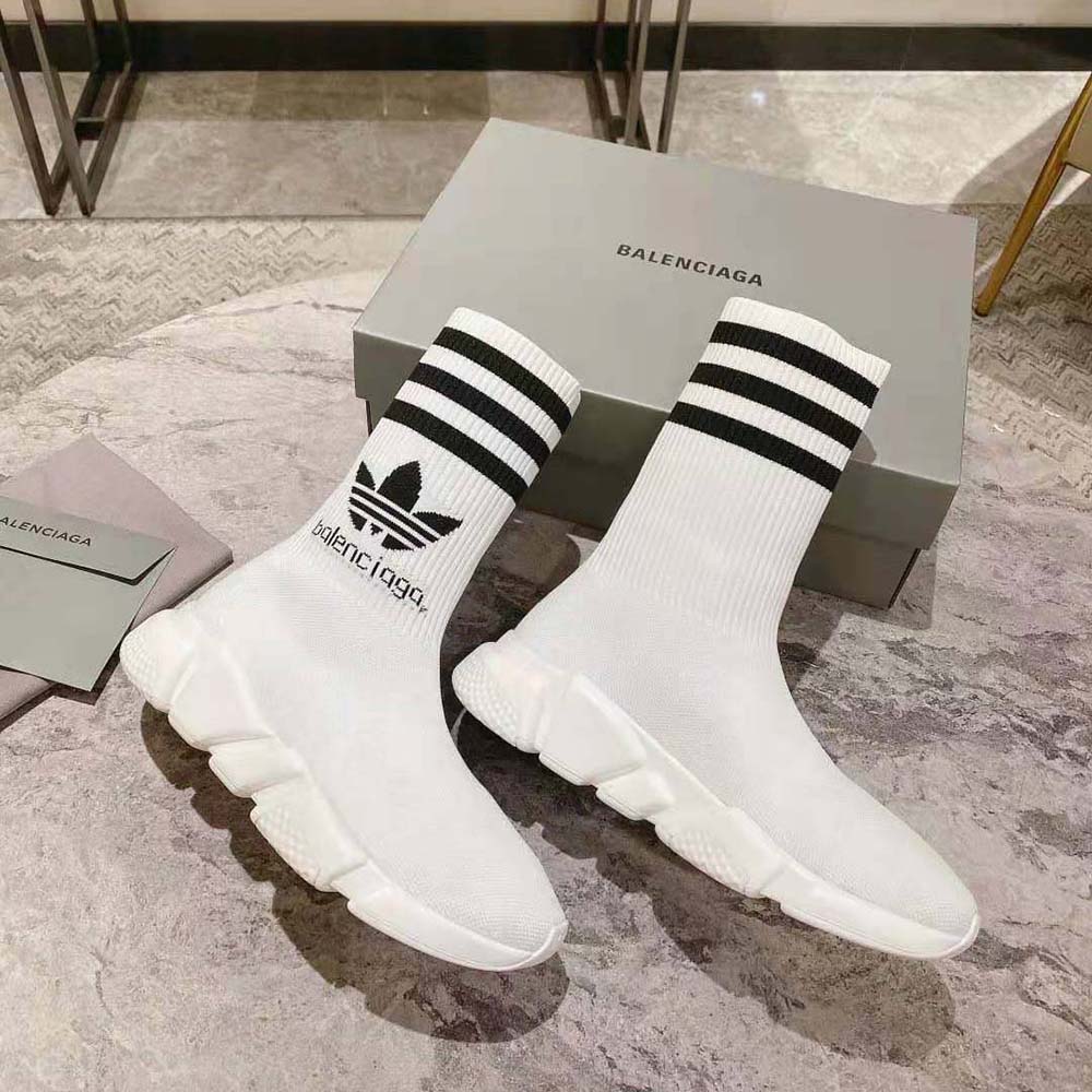 Top view showing laces and sleek silhouette of Balenciaga Unisex adidas Speed Sneaker