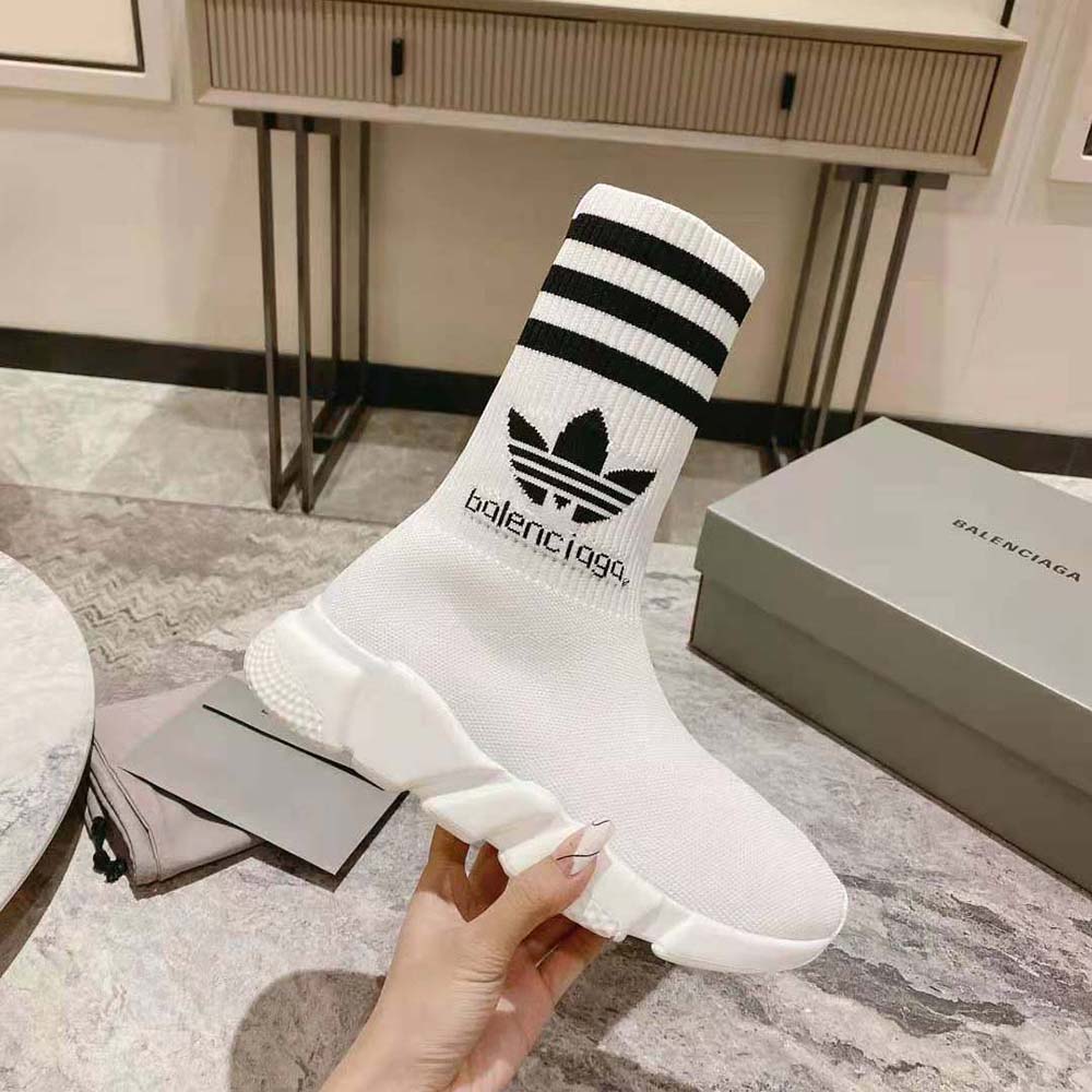 Balenciaga Unisex adidas Speed Sneaker in White and Black Sole Unit is Done in Collaboration with Adidas - image 6