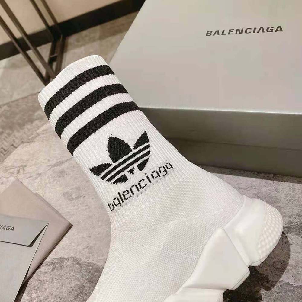 Balenciaga Unisex adidas Speed Sneaker in White and Black Sole Unit is Done in Collaboration with Adidas - image 7