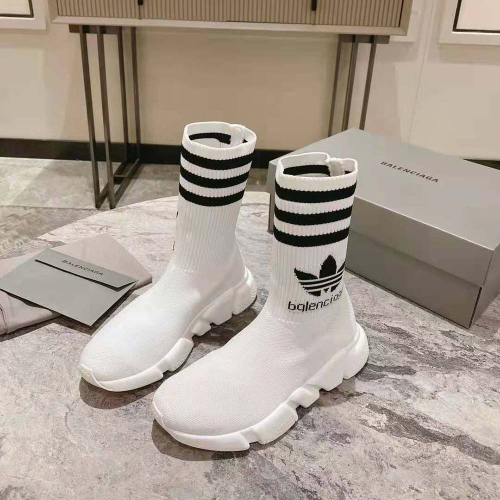 Balenciaga Unisex adidas Speed Sneaker in White and Black Sole Unit is Done in Collaboration with Adidas - image 4