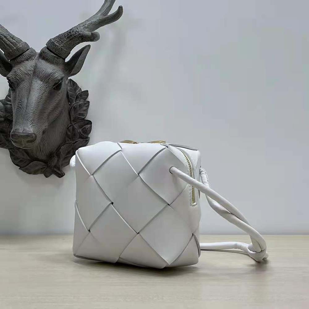 Bottega Veneta Women Mini Cassette Camera Bag-White - image 4