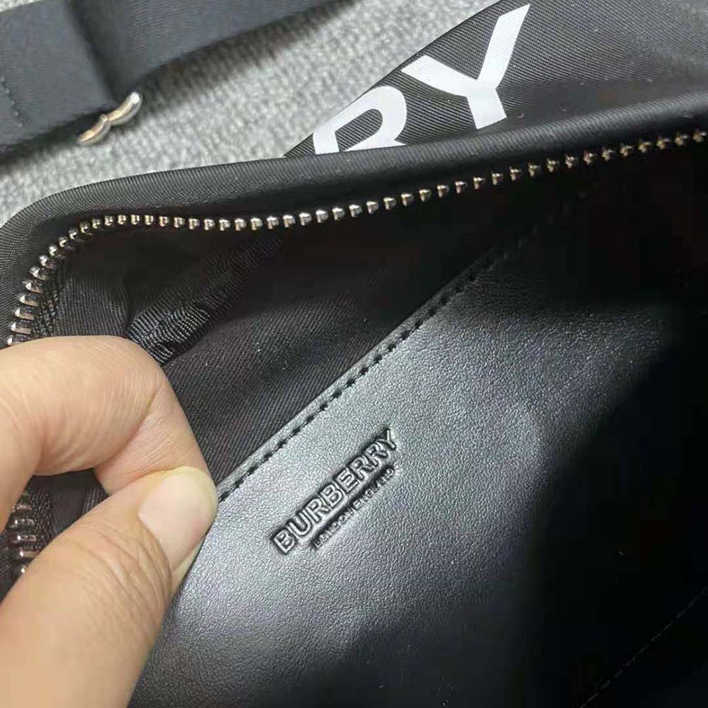 Burberry Men Coordinates Print Nylon Crossbody Bag-Black - image 9